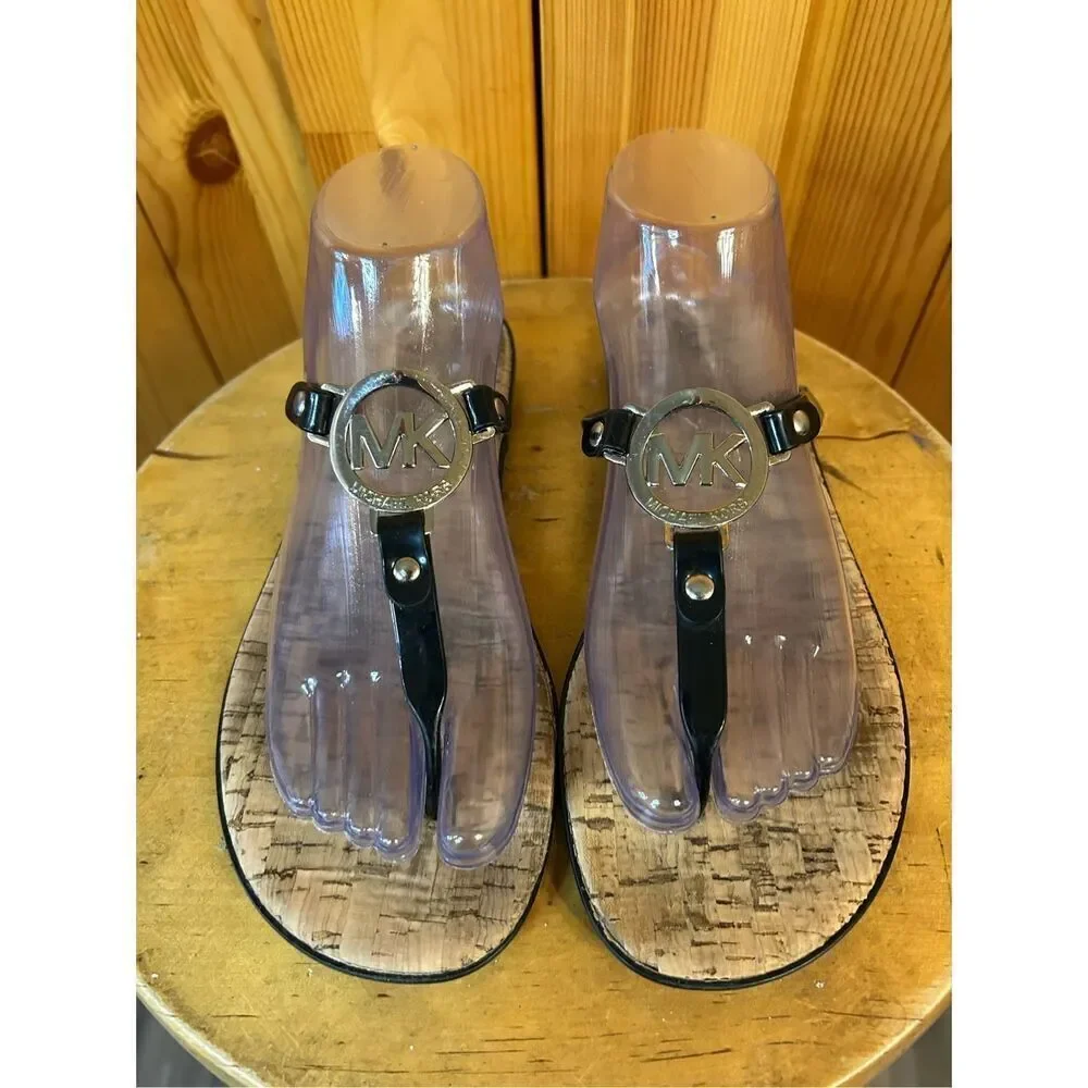 Michael Kors Flip Flop Sandal Women's US 8M Black  Slip-On